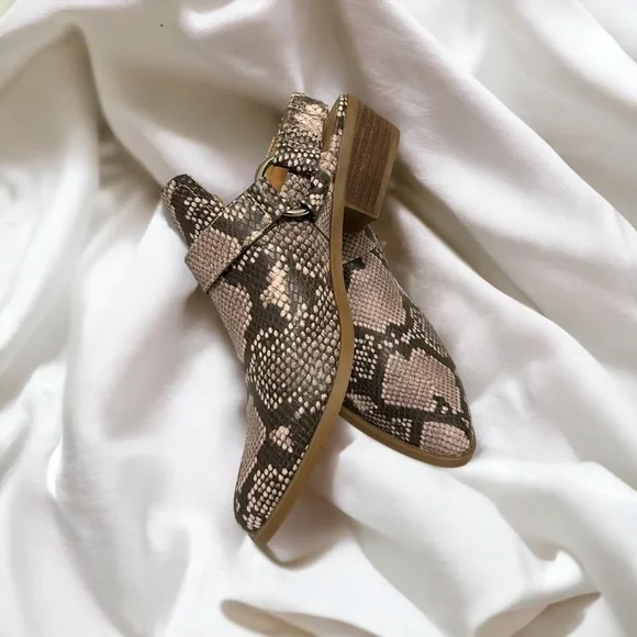 Crown vintage faux snakeskin mules sz 6.5 - Picture 3 of 6